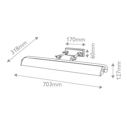 Elstead - Svetilka za slike WINCHFIELD 4xE14/40W/230V črna