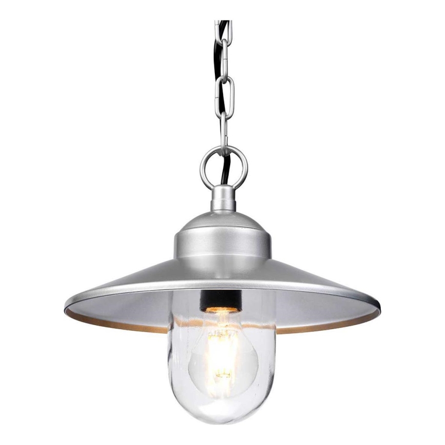 Elstead - zunanji lestenec na verigi KLAMPENBORG 1xE27/60W/230V IP44 matni krom