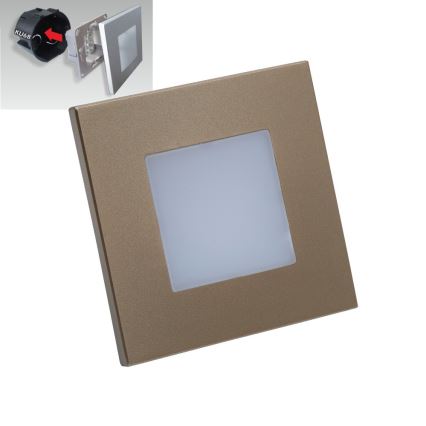 Emithor 48334 - LED Svetilka za stopnišče STEP LIGHT LED/1W/230V zlata