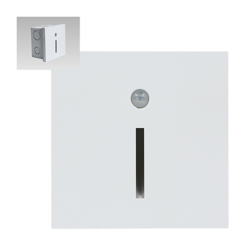 Emithor 70426 - LED Stopniščna svetilka s senzorjem LINE LED/1W/230V 4000K bela