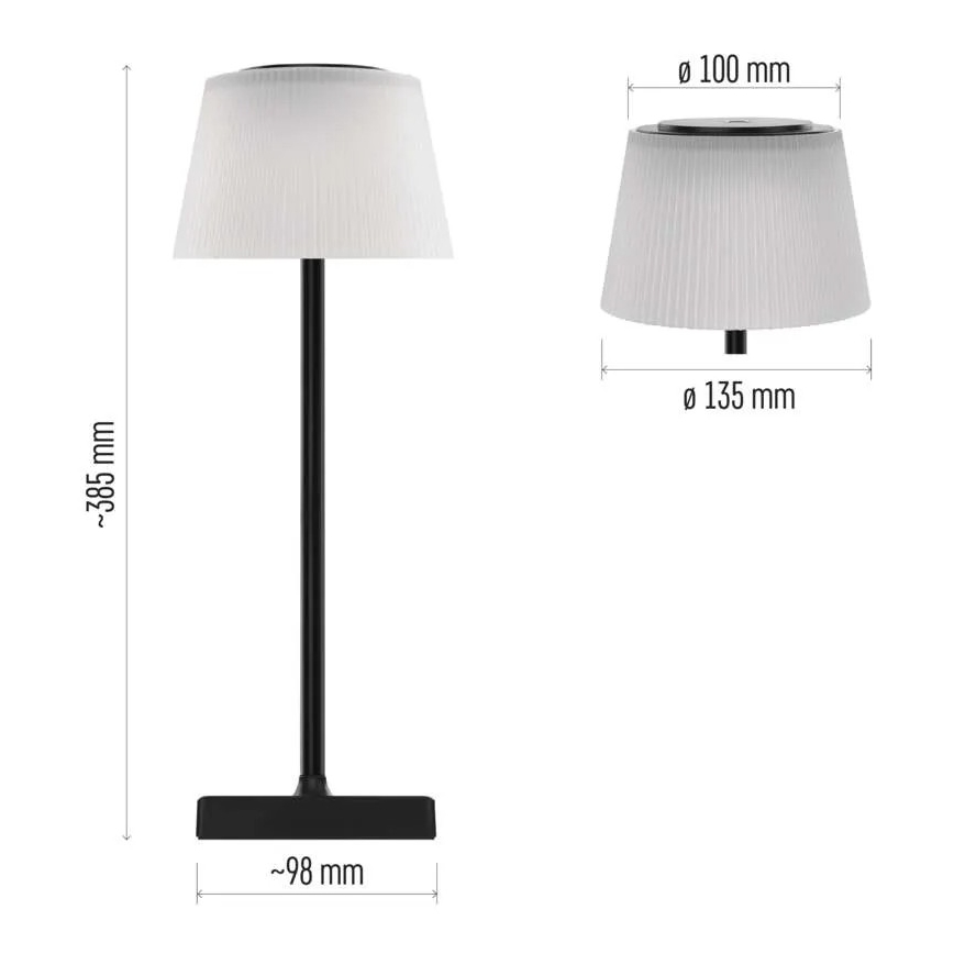 EMOS Z7630B - LED Zatemnitvena polnilna svetilka KATIE LED/4W/10V 1800mAh IP44 črna