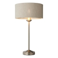 Endon 100646 - Namizna svetilka HIGHCLERE 1xE14/7W/230V bežna/matni krom premer 25 cm