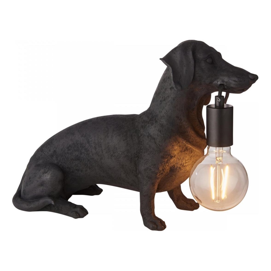 Endon 101188 - Namizna svetilka DACHSHUND 1xE27/10W/230V črna