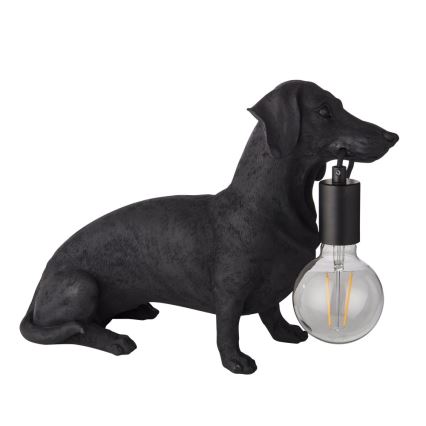 Endon 101188 - Namizna svetilka DACHSHUND 1xE27/10W/230V črna