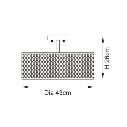 Endon 101568 - Nadgradni lestenec CORDERO 3xE27/10W/230V zlata