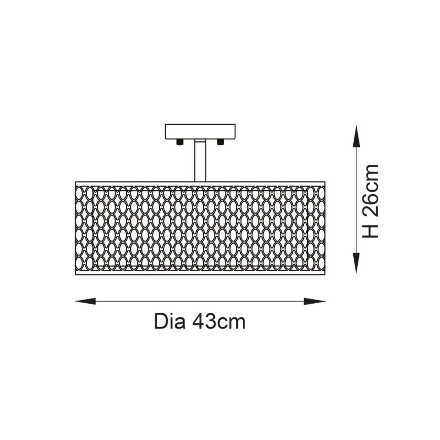 Endon 101568 - Nadgradni lestenec CORDERO 3xE27/10W/230V zlata