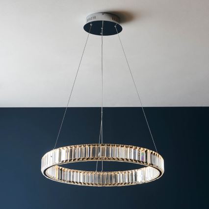 Endon 102255 - Zatemnljiv LED lestenec na jeklenem lanku LAGUNA LED/36W/230V, sijajni krom