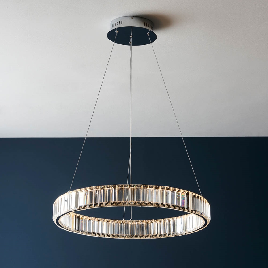 Endon 102255 - Zatemnljiv LED lestenec na jeklenem lanku LAGUNA LED/36W/230V, sijajni krom