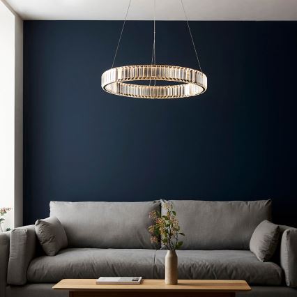 Endon 102255 - Zatemnljiv LED lestenec na jeklenem lanku LAGUNA LED/36W/230V, sijajni krom