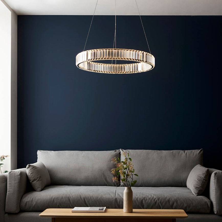 Endon 102255 - Zatemnljiv LED lestenec na jeklenem lanku LAGUNA LED/36W/230V, sijajni krom