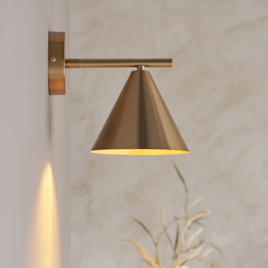 Endon 102893 - Stenski reflektor CAPE 1xE14/7W/230V medenina