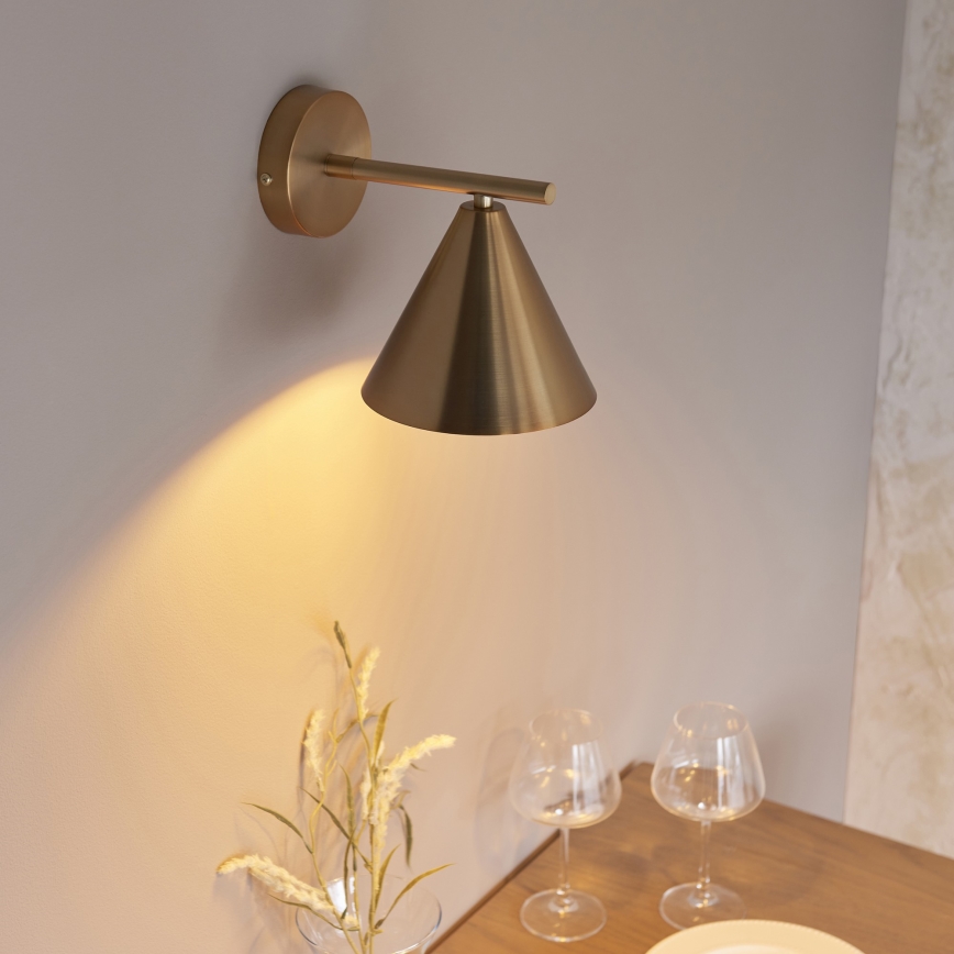 Endon 102893 - Stenski reflektor CAPE 1xE14/7W/230V medenina