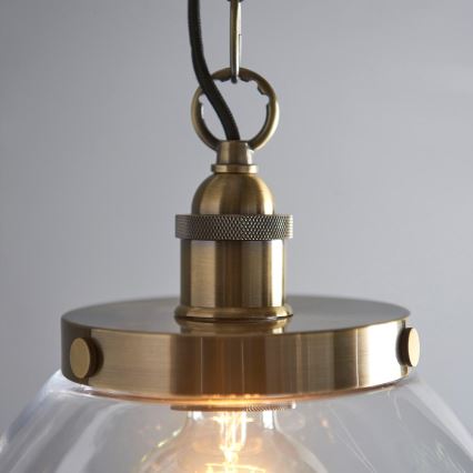 Endon 102926 - Lestenec na verigi HANSEN 1xE27/10W/230V medenina