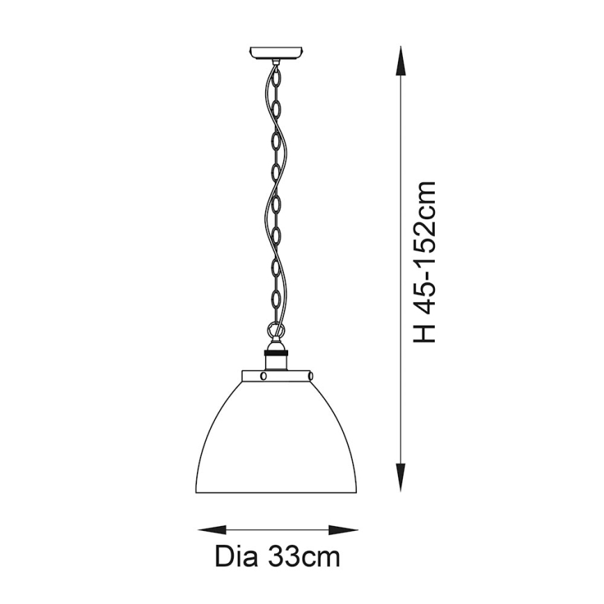 Endon 102926 - Lestenec na verigi HANSEN 1xE27/10W/230V medenina