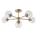 Endon 103171 - Lestenec na drogu ALLEGRA 6xE14/7W/230V medenina/prozorna