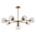 Endon 103172 - Lestenec na drogu ALLEGRA 8xE14/7W/230V medenina/prozorna