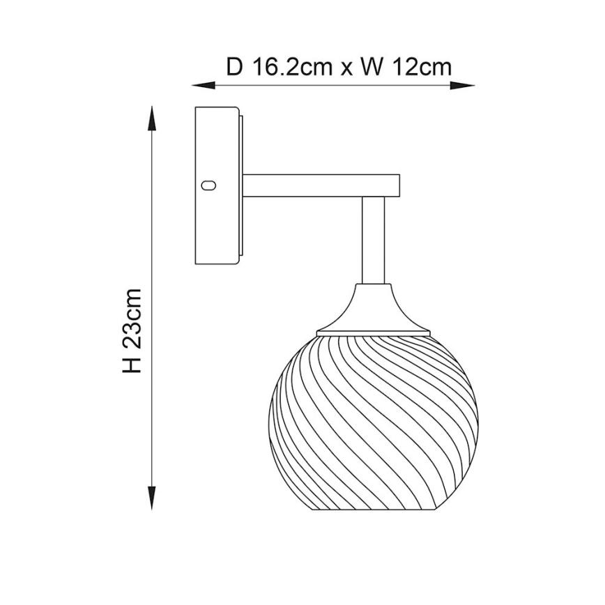 Endon 103173 - Stenska svetilka ALLEGRA 1xE14/7W/230V medenina/prozorna