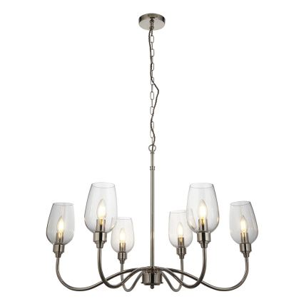 Endon 103315 - Lestenec na verigi 6xE14/6W/230V sijajni krom