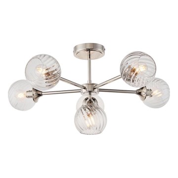 Endon 104050 - Lestenec na drogu ALLEGRA 6xE14/7W/230V sijajni krom/prozorna