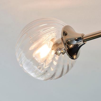 Endon 104050 - Lestenec na drogu ALLEGRA 6xE14/7W/230V sijajni krom/prozorna