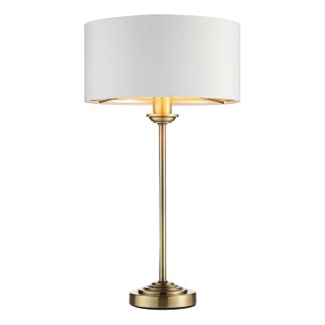 Endon 104054 - Namizna svetilka HIGHCLERE 1xE14/7W/230V bela/medenina pr. 25 cm