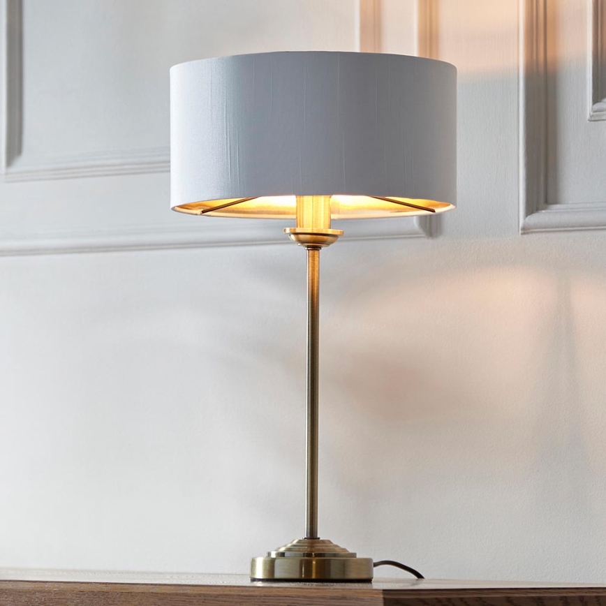 Endon 104054 - Namizna svetilka HIGHCLERE 1xE14/7W/230V bela/medenina pr. 25 cm
