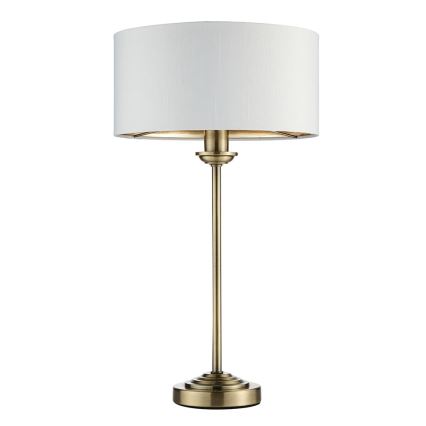 Endon 104054 - Namizna svetilka HIGHCLERE 1xE14/7W/230V bela/medenina pr. 25 cm