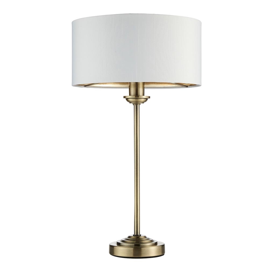 Endon 104054 - Namizna svetilka HIGHCLERE 1xE14/7W/230V bela/medenina pr. 25 cm