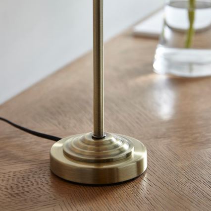 Endon 104054 - Namizna svetilka HIGHCLERE 1xE14/7W/230V bela/medenina pr. 25 cm