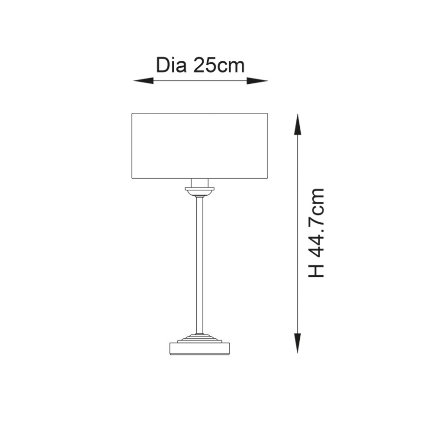 Endon 104054 - Namizna svetilka HIGHCLERE 1xE14/7W/230V bela/medenina pr. 25 cm