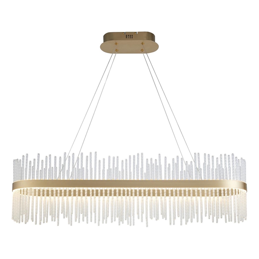 Endon 104082 - LED zatemljiv viseči lestenec na kablu ADRIEL LED/47W/230V 3000K zlata/prozorna