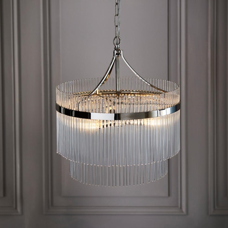 Endon 104113 - Lestenec na verigi MARIETTA 3xE14/7W/230V sijajni krom