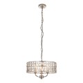 Endon 104466 - Lestenec na verigi CLIFTON 3xE14/6W/230V sijajni krom/prozorna pr. 38,5 cm