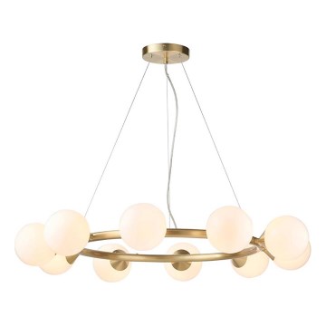 Endon 106008 - Lestenec OTIS na kablu 10×G9/3W/230V, zlata