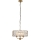 Endon 106243 - Lestenec na verigi CLIFTON 3xE14/6W/230V, Ø 38,5 cm, mesing/prozorno steklo
