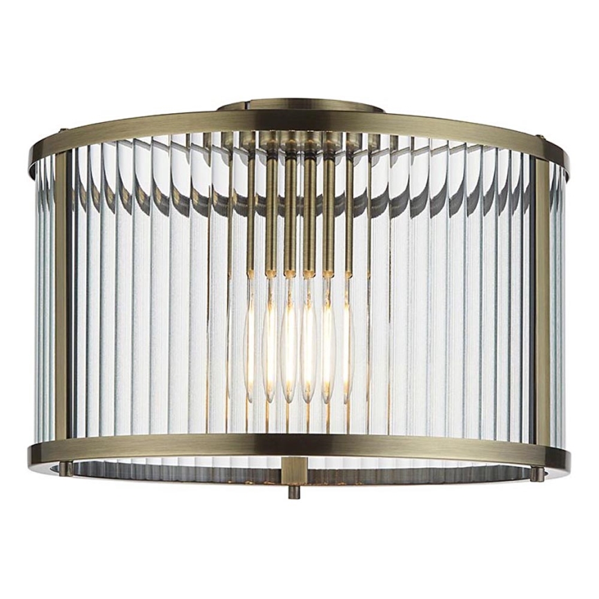 Endon 106265 - Stropna svetilka RIDGETON 1xE27/10W/230V iz medenine