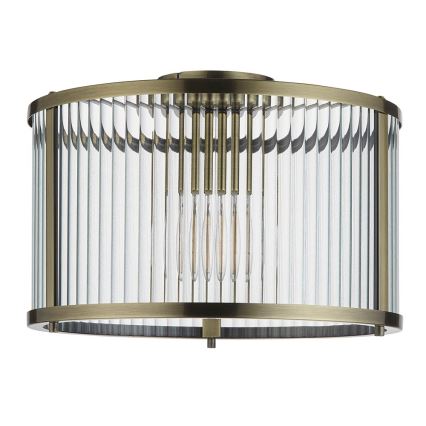 Endon 106265 - Stropna svetilka RIDGETON 1xE27/10W/230V iz medenine