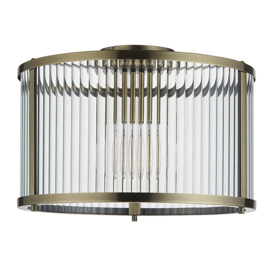 Endon 106265 - Stropna svetilka RIDGETON 1xE27/10W/230V iz medenine