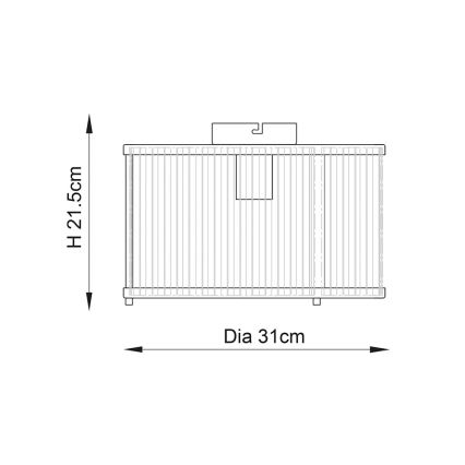 Endon 106265 - Stropna svetilka RIDGETON 1xE27/10W/230V iz medenine