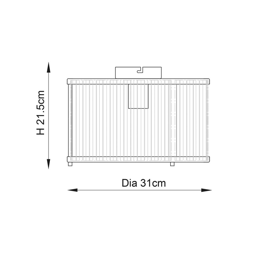 Endon 106265 - Stropna svetilka RIDGETON 1xE27/10W/230V iz medenine