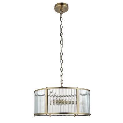 Endon 106282 - Lestenec na verigi RIDGETON 3xE14/6W/230V, medeninast