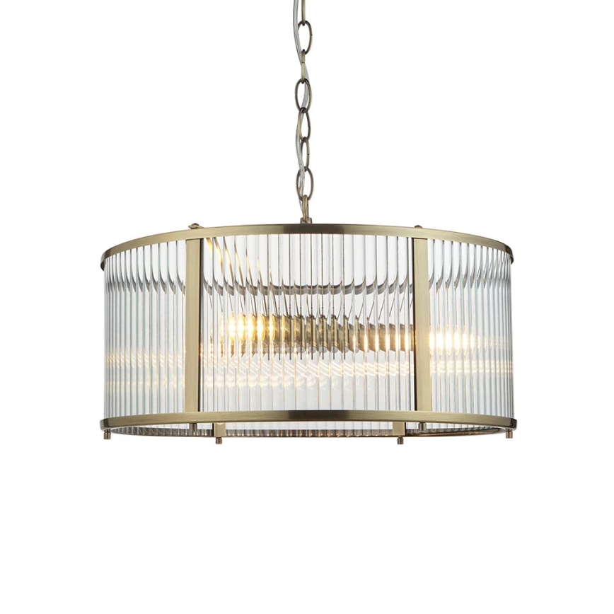 Endon 106282 - Lestenec na verigi RIDGETON 3xE14/6W/230V, medeninast