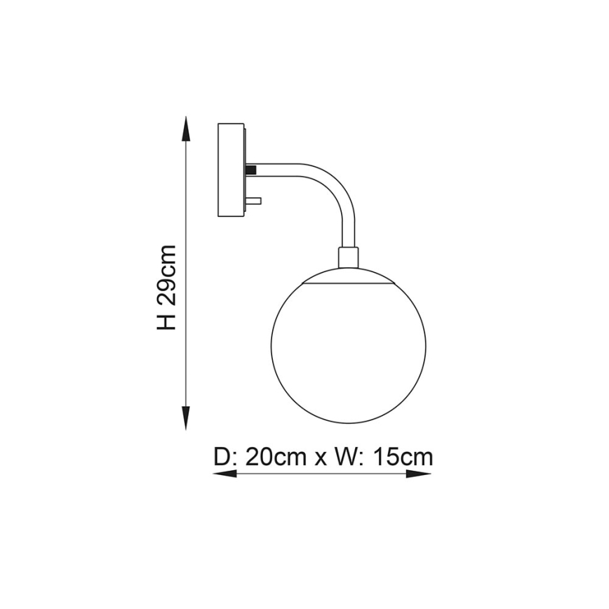 Endon 106664 - Stenska svetilka ONTARIO 1xE14/7W/230V črna/dimna