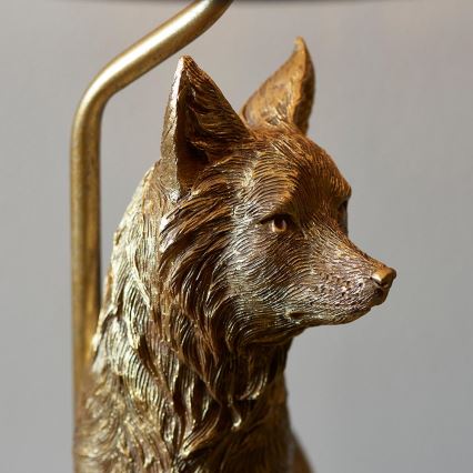 Endon 106796 - Namizna svetilka FOX 1xE14/6W/230V črna/medenina