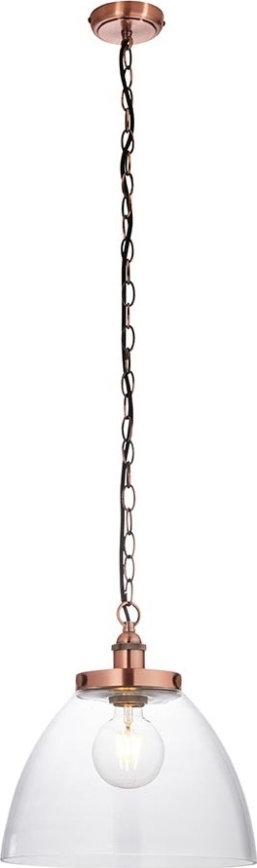 Endon 106895 - Lestenec na verigi HANSEN 1xE27/10W/230V meden
