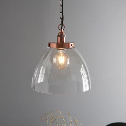 Endon 106895 - Lestenec na verigi HANSEN 1xE27/10W/230V meden
