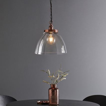 Endon 106895 - Lestenec na verigi HANSEN 1xE27/10W/230V meden