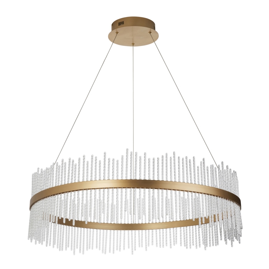 Endon 107672 - Zatemljiv LED lestenec na vrvici ADRIEL LED/83W/230V 3000K premer 89 cm zlata/prozorna