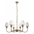 Endon 107791 - Lestenec na verigi 6xE14/6W/230V medenina