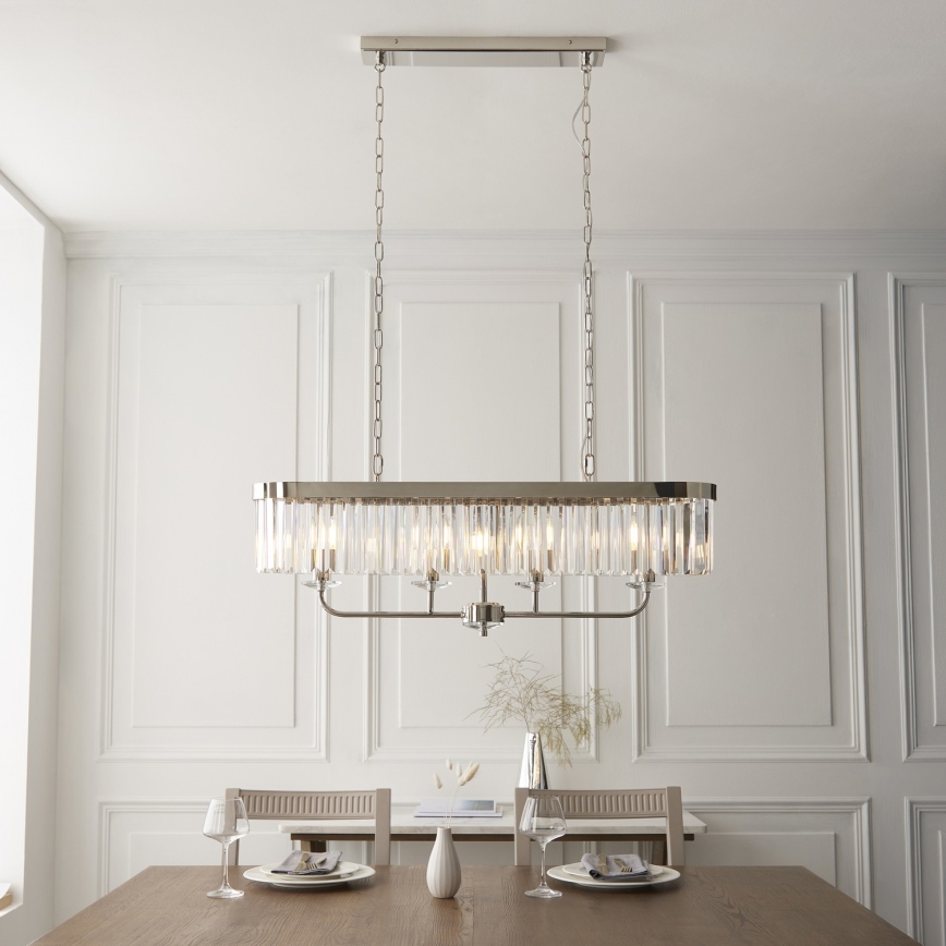 Endon 109058 - Lestenec na verigi 4xE14/6W/230V sijajni krom